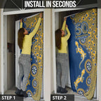 Parramatta Eels NAIDOC Week 2026 Door Cover Aboriginal Lizard Dot Painting - 50 Years of Deadly