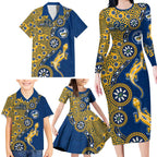Parramatta Eels NAIDOC Week 2026 Family Matching Long Sleeve Bodycon Dress and Hawaiian Shirt Aboriginal Lizard Dot Painting - 50 Years of Deadly