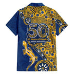 Parramatta Eels NAIDOC Week 2026 Family Matching Mermaid Dress and Hawaiian Shirt Aboriginal Lizard Dot Painting - 50 Years of Deadly