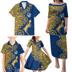 Parramatta Eels NAIDOC Week 2026 Family Matching Puletasi and Hawaiian Shirt Aboriginal Lizard Dot Painting - 50 Years of Deadly