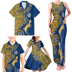 Parramatta Eels NAIDOC Week 2026 Family Matching Tank Maxi Dress and Hawaiian Shirt Aboriginal Lizard Dot Painting - 50 Years of Deadly