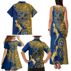 Parramatta Eels NAIDOC Week 2026 Family Matching Tank Maxi Dress and Hawaiian Shirt Aboriginal Lizard Dot Painting - 50 Years of Deadly