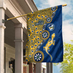 Parramatta Eels NAIDOC Week 2026 Garden Flag Aboriginal Lizard Dot Painting - 50 Years of Deadly