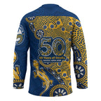 Parramatta Eels NAIDOC Week 2026 Hockey Jersey Aboriginal Lizard Dot Painting - 50 Years of Deadly