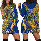 Parramatta Eels NAIDOC Week 2026 Hoodie Dress Aboriginal Lizard Dot Painting - 50 Years of Deadly