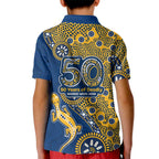 Parramatta Eels NAIDOC Week 2026 Kid Polo Shirt Aboriginal Lizard Dot Painting - 50 Years of Deadly