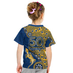 Parramatta Eels NAIDOC Week 2026 Kid T Shirt Aboriginal Lizard Dot Painting - 50 Years of Deadly