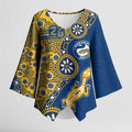 Parramatta Eels NAIDOC Week 2026 Kimono Sleeve Blouse Aboriginal Lizard Dot Painting - 50 Years of Deadly