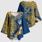 Parramatta Eels NAIDOC Week 2026 Kimono Sleeve Blouse Aboriginal Lizard Dot Painting - 50 Years of Deadly