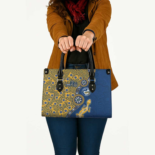 Parramatta Eels NAIDOC Week 2026 Leather Bag Aboriginal Lizard Dot Painting - 50 Years of Deadly