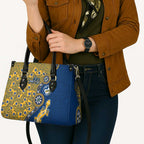 Parramatta Eels NAIDOC Week 2026 Leather Bag Aboriginal Lizard Dot Painting - 50 Years of Deadly
