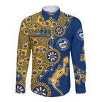 Parramatta Eels NAIDOC Week 2026 Long Sleeve Button Shirt Aboriginal Lizard Dot Painting - 50 Years of Deadly