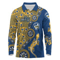 Parramatta Eels NAIDOC Week 2026 Long Sleeve Polo Shirt Aboriginal Lizard Dot Painting - 50 Years of Deadly