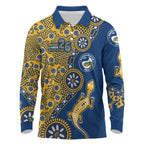 Parramatta Eels NAIDOC Week 2026 Long Sleeve Polo Shirt Aboriginal Lizard Dot Painting - 50 Years of Deadly
