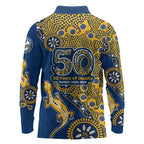 Parramatta Eels NAIDOC Week 2026 Long Sleeve Polo Shirt Aboriginal Lizard Dot Painting - 50 Years of Deadly