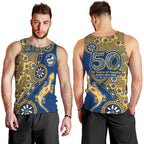Parramatta Eels NAIDOC Week 2026 Men Tank Top Aboriginal Lizard Dot Painting - 50 Years of Deadly