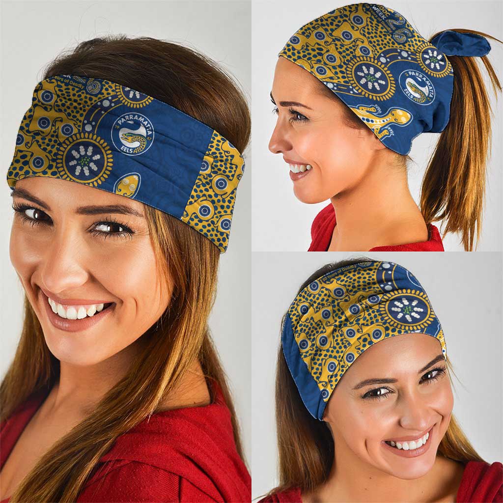 Parramatta Eels NAIDOC Week 2026 Neck Gaiter Aboriginal Lizard Dot Painting - 50 Years of Deadly