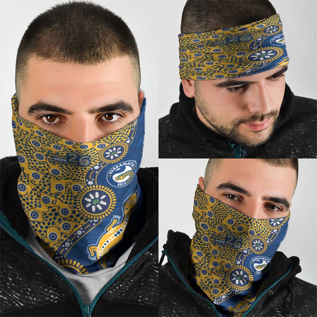 Parramatta Eels NAIDOC Week 2026 Neck Gaiter Aboriginal Lizard Dot Painting - 50 Years of Deadly