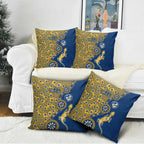Parramatta Eels NAIDOC Week 2026 Pillow Cover Aboriginal Lizard Dot Painting - 50 Years of Deadly