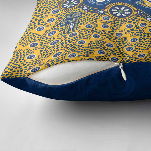 Parramatta Eels NAIDOC Week 2026 Pillow Cover Aboriginal Lizard Dot Painting - 50 Years of Deadly