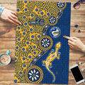 Parramatta Eels NAIDOC Week 2026 Puzzle Aboriginal Lizard Dot Painting - 50 Years of Deadly