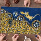 Parramatta Eels NAIDOC Week 2026 Puzzle Aboriginal Lizard Dot Painting - 50 Years of Deadly