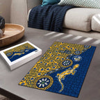 Parramatta Eels NAIDOC Week 2026 Puzzle Aboriginal Lizard Dot Painting - 50 Years of Deadly