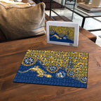 Parramatta Eels NAIDOC Week 2026 Puzzle Aboriginal Lizard Dot Painting - 50 Years of Deadly