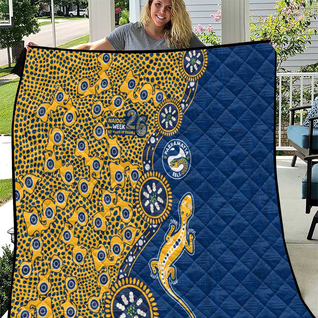 Parramatta Eels NAIDOC Week 2026 Quilt Aboriginal Lizard Dot Painting - 50 Years of Deadly