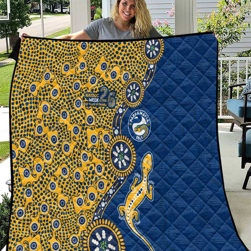Parramatta Eels NAIDOC Week 2026 Quilt Aboriginal Lizard Dot Painting - 50 Years of Deadly