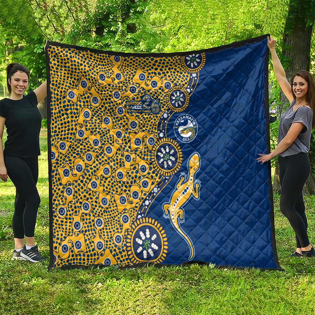 Parramatta Eels NAIDOC Week 2026 Quilt Aboriginal Lizard Dot Painting - 50 Years of Deadly