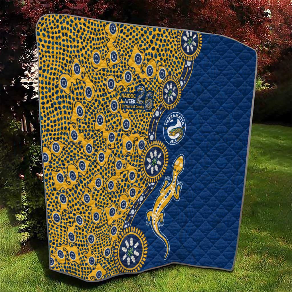Parramatta Eels NAIDOC Week 2026 Quilt Aboriginal Lizard Dot Painting - 50 Years of Deadly