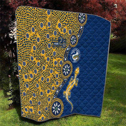 Parramatta Eels NAIDOC Week 2026 Quilt Aboriginal Lizard Dot Painting - 50 Years of Deadly