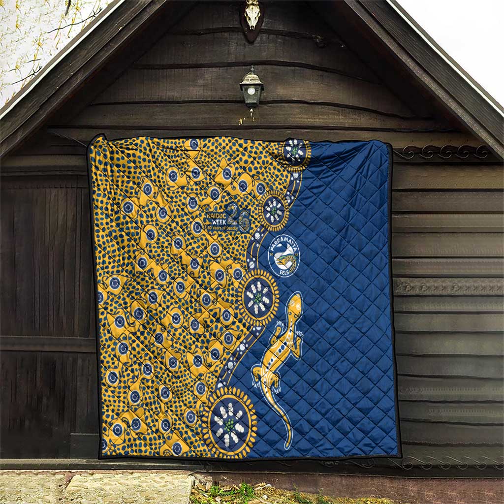 Parramatta Eels NAIDOC Week 2026 Quilt Aboriginal Lizard Dot Painting - 50 Years of Deadly