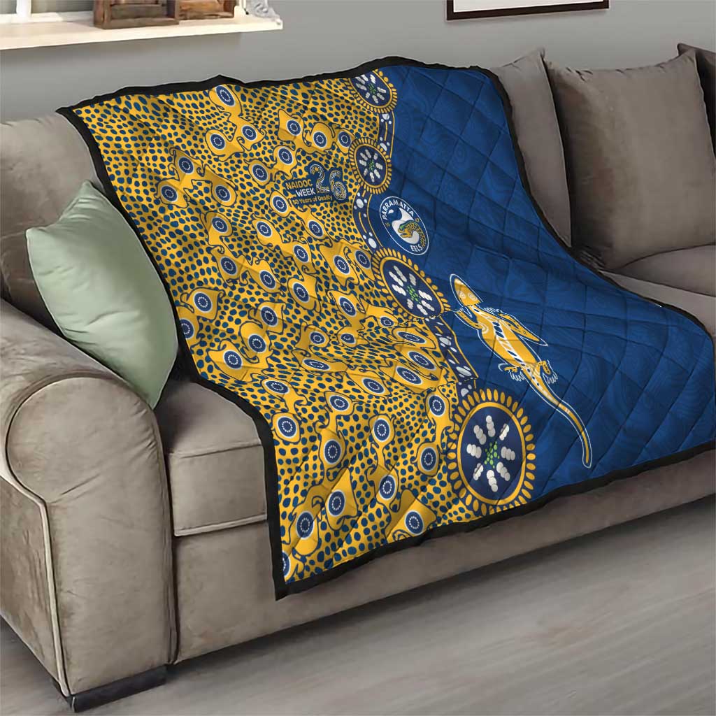 Parramatta Eels NAIDOC Week 2026 Quilt Aboriginal Lizard Dot Painting - 50 Years of Deadly