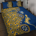 Parramatta Eels NAIDOC Week 2026 Quilt Bed Set Aboriginal Lizard Dot Painting - 50 Years of Deadly