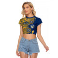 Parramatta Eels NAIDOC Week 2026 Raglan Cropped T Shirt Aboriginal Lizard Dot Painting - 50 Years of Deadly