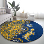 Parramatta Eels NAIDOC Week 2026 Round Carpet Aboriginal Lizard Dot Painting - 50 Years of Deadly