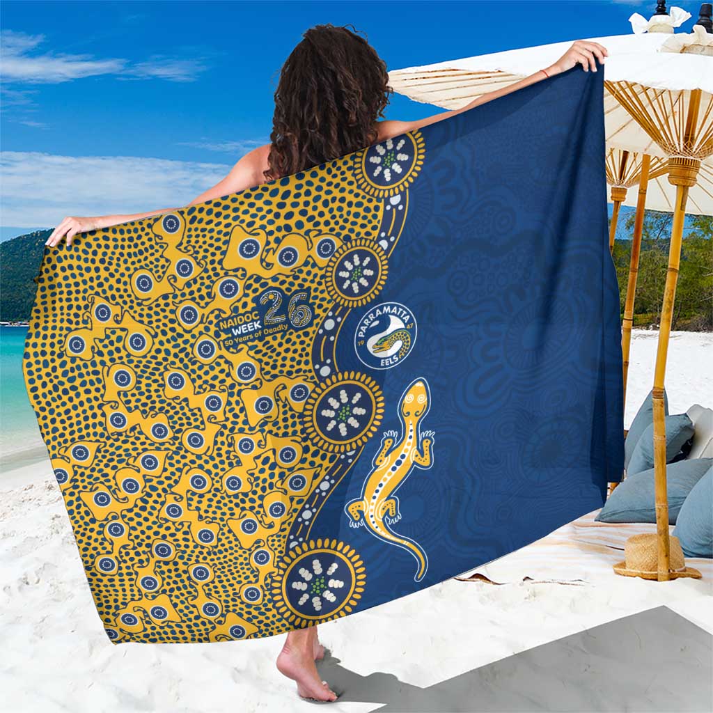 Parramatta Eels NAIDOC Week 2026 Sarong Aboriginal Lizard Dot Painting - 50 Years of Deadly