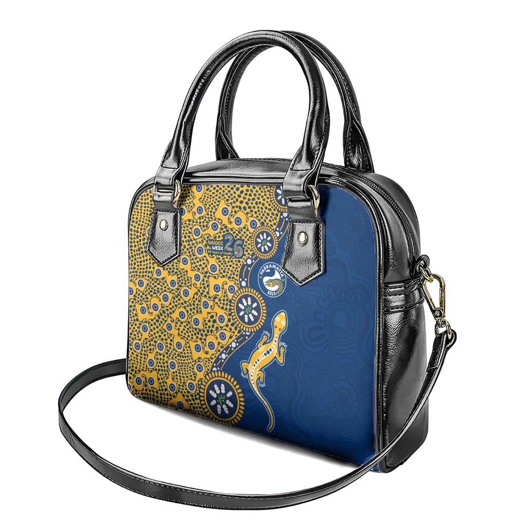 Parramatta Eels NAIDOC Week 2026 Shoulder Handbag Aboriginal Lizard Dot Painting - 50 Years of Deadly