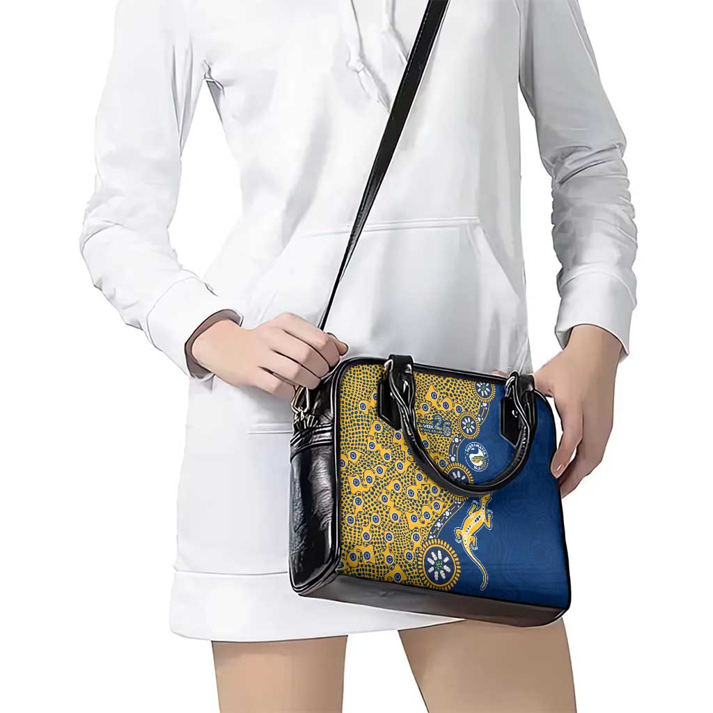 Parramatta Eels NAIDOC Week 2026 Shoulder Handbag Aboriginal Lizard Dot Painting - 50 Years of Deadly