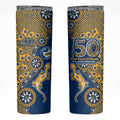 Parramatta Eels NAIDOC Week 2026 Skinny Tumbler Aboriginal Lizard Dot Painting - 50 Years of Deadly