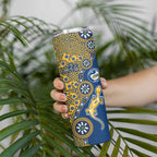 Parramatta Eels NAIDOC Week 2026 Skinny Tumbler Aboriginal Lizard Dot Painting - 50 Years of Deadly