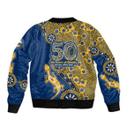 Parramatta Eels NAIDOC Week 2026 Sleeve Zip Bomber Jacket Aboriginal Lizard Dot Painting - 50 Years of Deadly