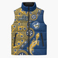 Parramatta Eels NAIDOC Week 2026 Sleeveless Puffer Jacket Aboriginal Lizard Dot Painting - 50 Years of Deadly