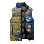 Parramatta Eels NAIDOC Week 2026 Sleeveless Puffer Jacket Aboriginal Lizard Dot Painting - 50 Years of Deadly