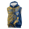 Parramatta Eels NAIDOC Week 2026 Sleeveless Zip Hoodie Aboriginal Lizard Dot Painting - 50 Years of Deadly