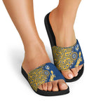 Parramatta Eels NAIDOC Week 2026 Slide Sandals Aboriginal Lizard Dot Painting - 50 Years of Deadly