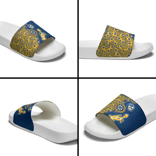 Parramatta Eels NAIDOC Week 2026 Slide Sandals Aboriginal Lizard Dot Painting - 50 Years of Deadly