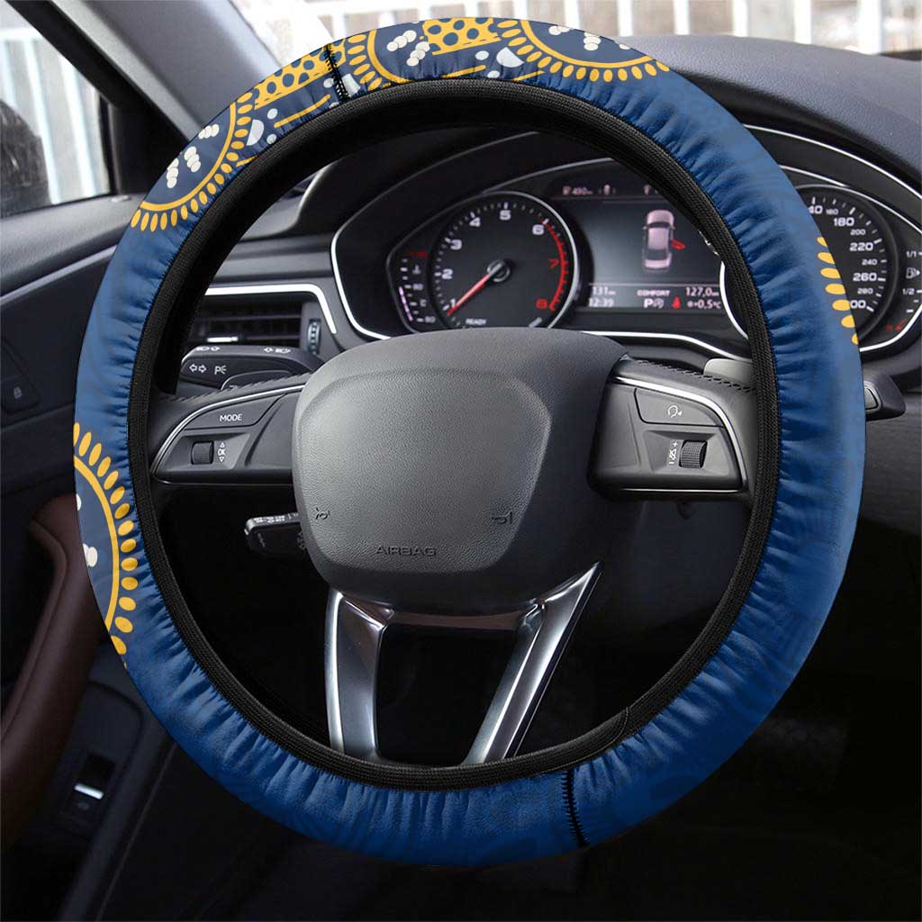 Parramatta Eels NAIDOC Week 2026 Steering Wheel Cover Aboriginal Lizard Dot Painting - 50 Years of Deadly